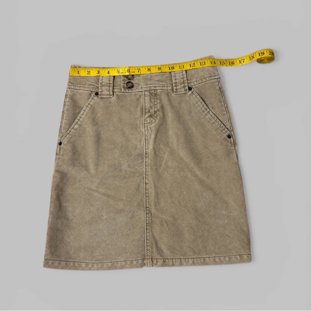 Gap Jeans Vintage Stretch Corduroy Tan Mini Skirt - Picture 4 of 5